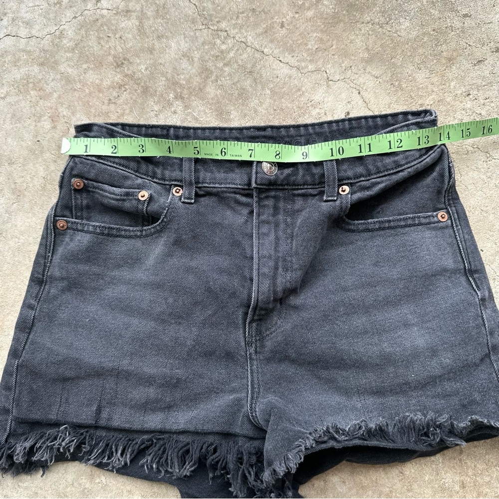 American Eagle Shorts Womens 4 Highest Rise 90s Boyfriend Black Jean Denim - Picture 6 of 8